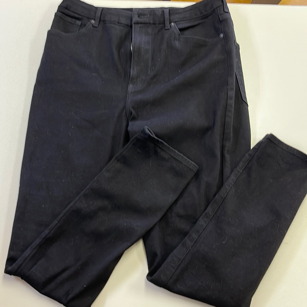 Express Ultra Hyper Stretch black jeans size Large long 12/14/16
